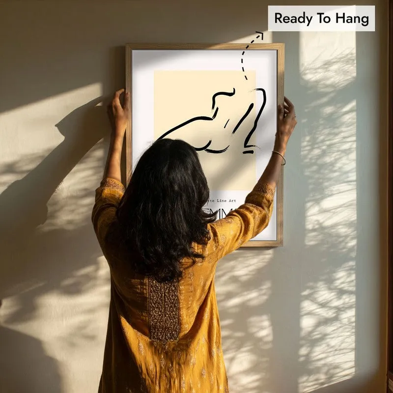 Soft Recline Canvas Wall Painting With Brown Frame media 8