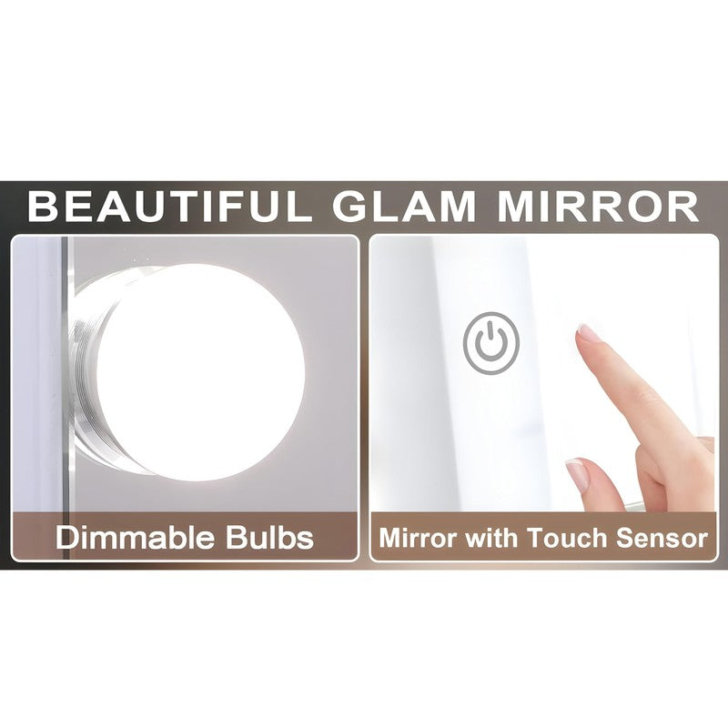 LumiEdge Vanity Wall Mirror With LED Lights media 8