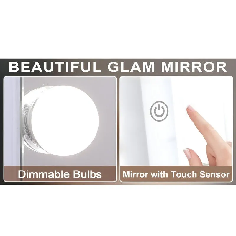 LumiEdge Vanity Wall Mirror With LED Lights - 8