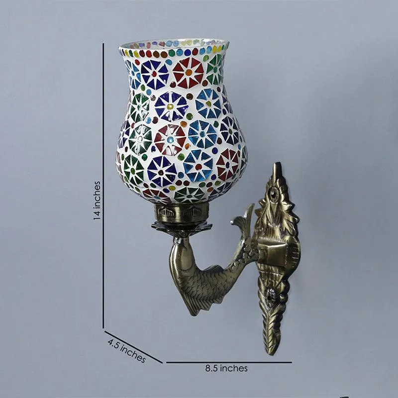 Misa Ziada Mosaic Glass & Metal Wall Lamp media 5