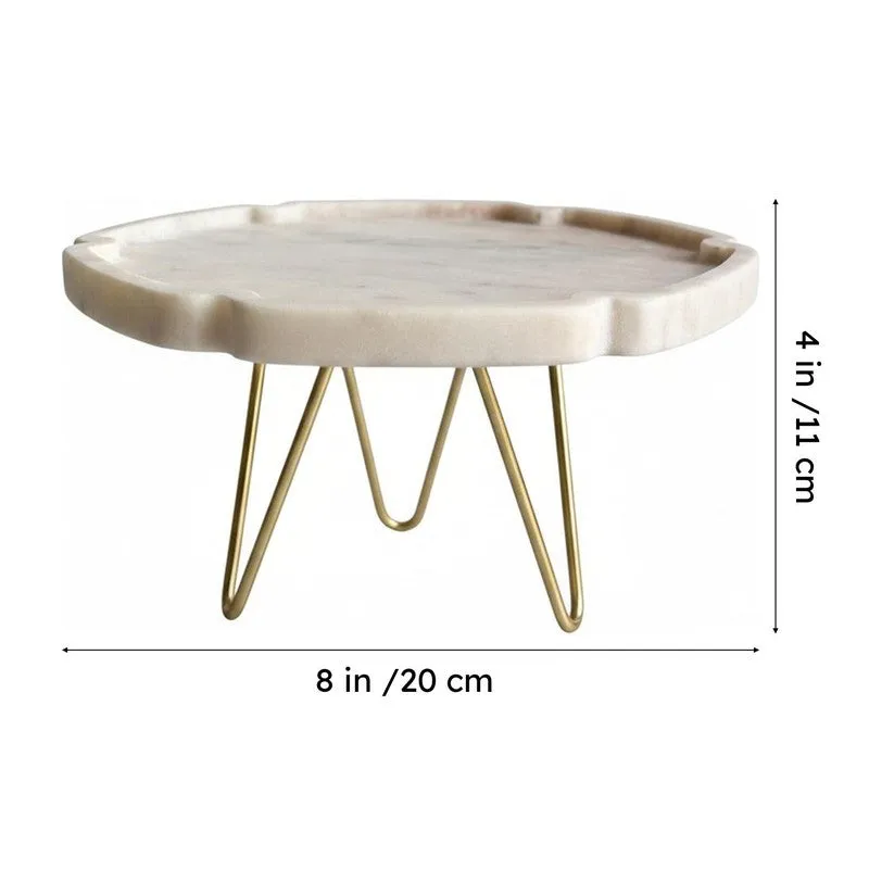 Norris Hexa Handcrafted Marble Cake Stand media 6