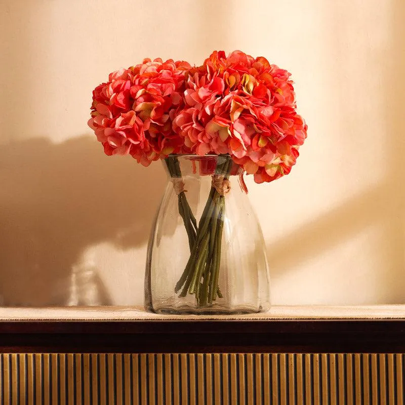 Artificial Realistic Hydrangea Flower Bouquet - Pink media 1