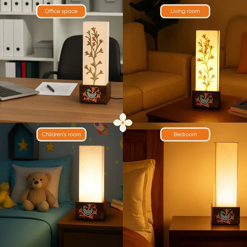 Jivana Tree Wooden Table Lamp - Multicolor media 8