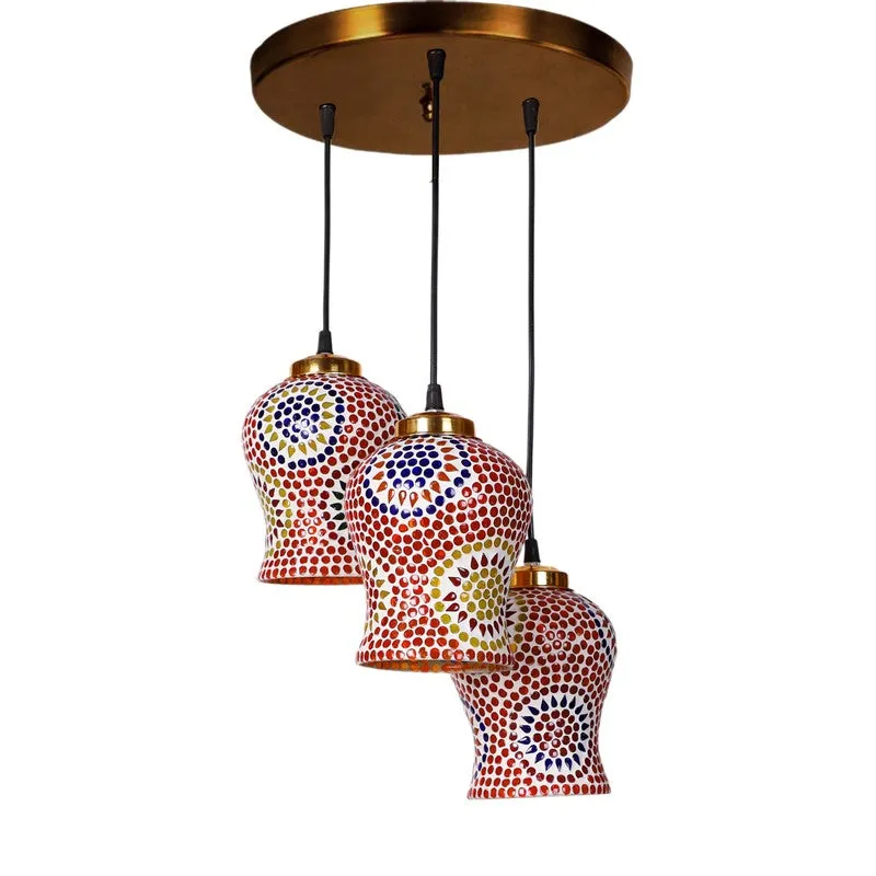 LumiFrost Glass Ceiling Lamp - Multicolor media 3