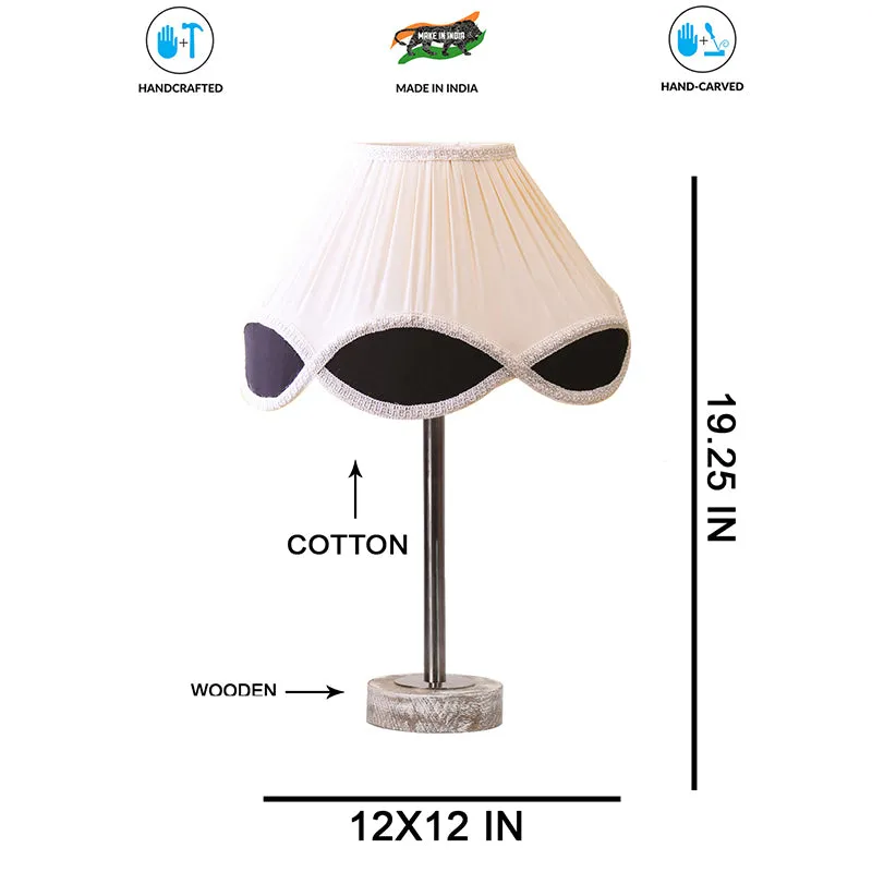 Valenica Rodin Wooden Table Lamp - White,Silver,White media 7