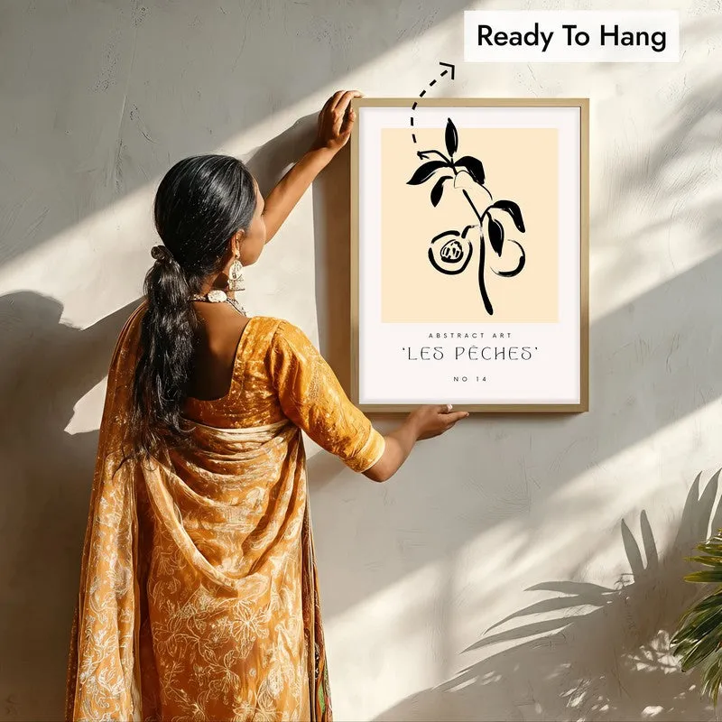 Stonefruit Canvas Wall Painting With Brown Frame media 8