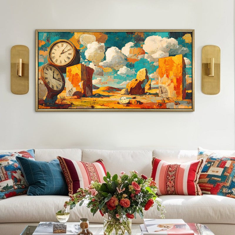 Desert Time Canvas Wall Painting With Frame