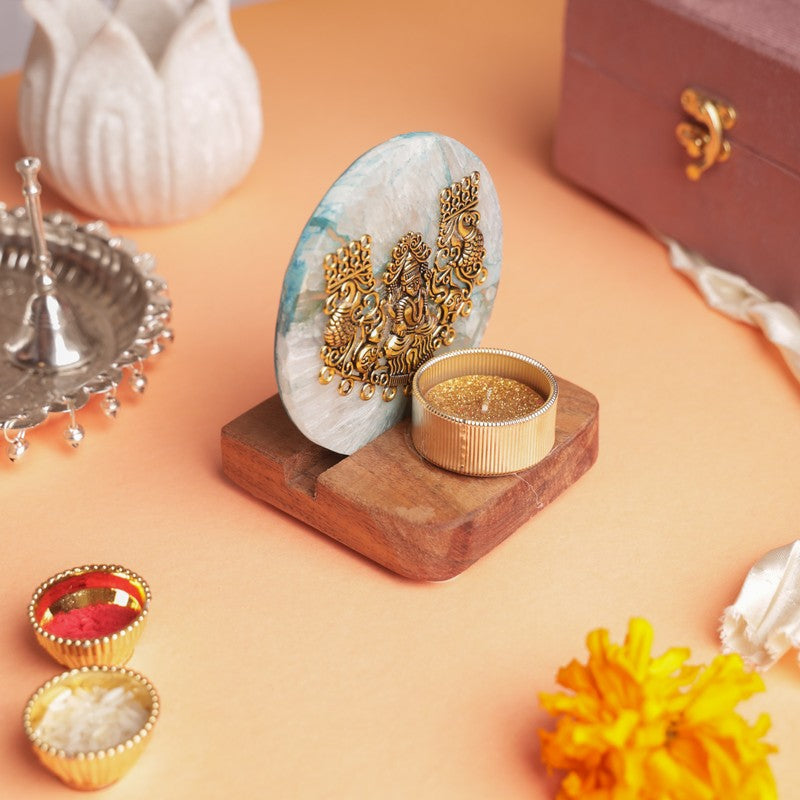 Eternal Fortune Laxmi Ji Tealight Candle Holder media 3