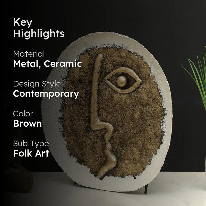Silent Gaze Metal & Ceramic Showpiece media 2