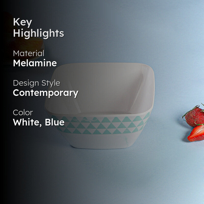 Mivono Snack Bowl (White & Blue) - 1020 ML media 2
