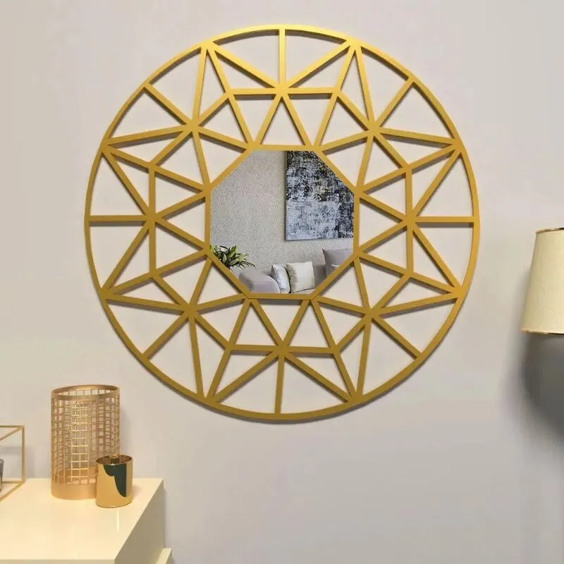 Golden Fractals Decorative Wall Mirror media 3