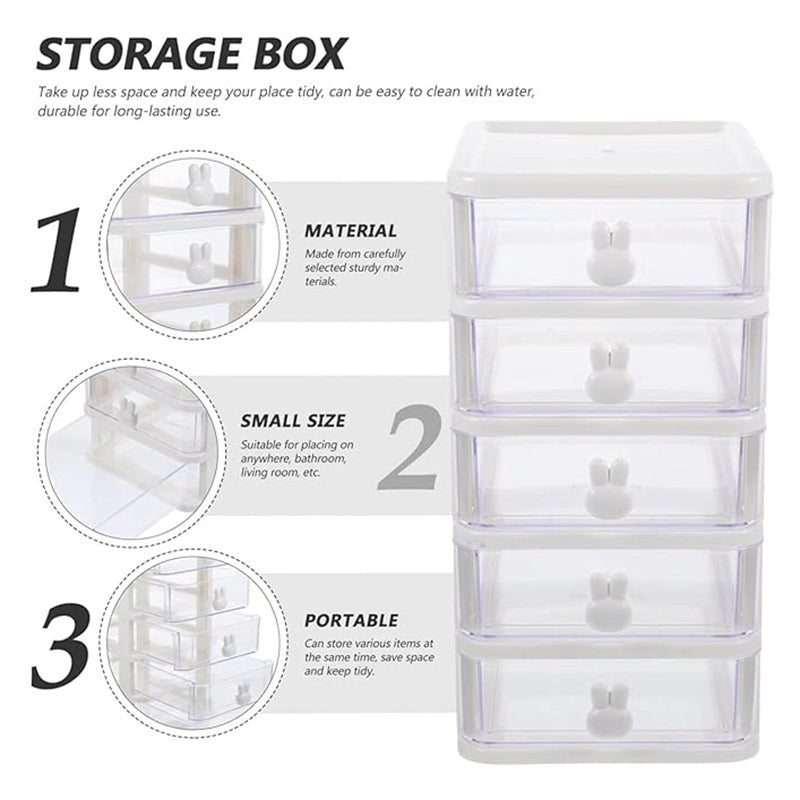 Bunny Sort Five Tier Desk Organiser - White media 4