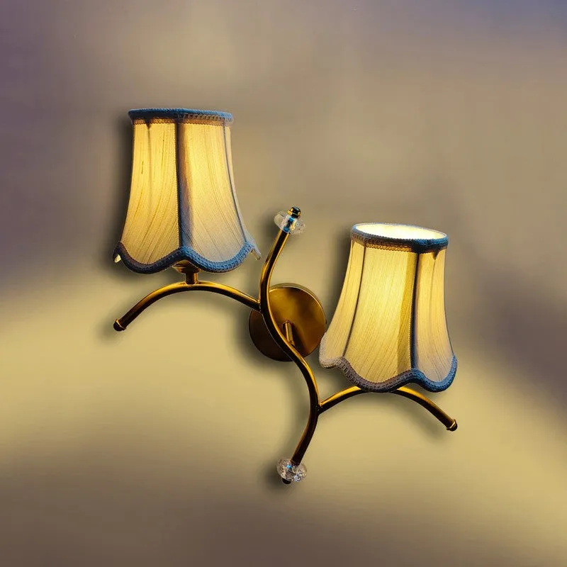 Aure lume Twin Cotton Wall Lamp - Beige media 6