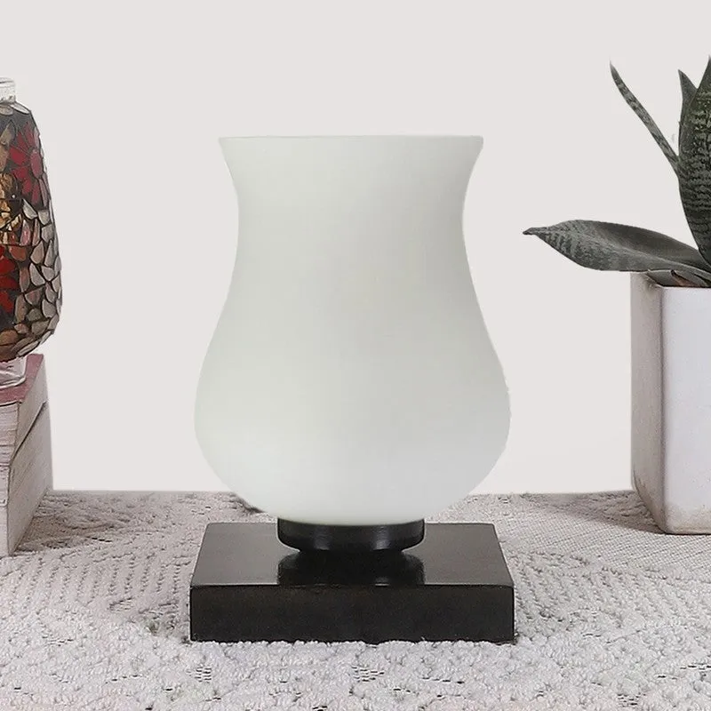 Gleamoray Milky Glass Table Lamp - White media 4