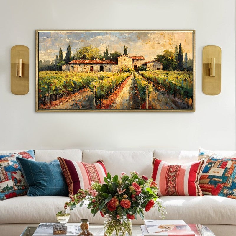Golden Bloom European Cottage Wall Art