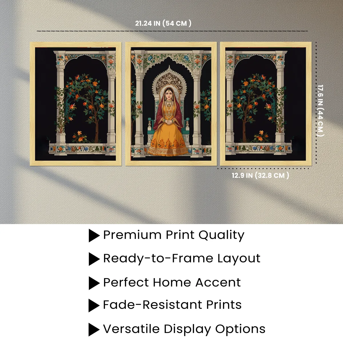 Divine Darbar Wall Art Collection - Set Of Three media 4
