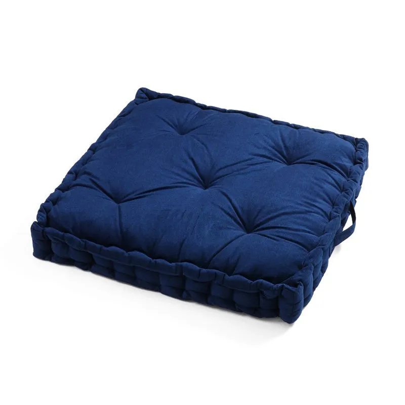 Thera Velvet Floor Cushion (Blue) - Set Of Two media 3