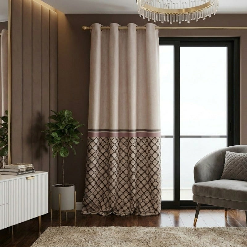 Noble Rose Satin Curtain