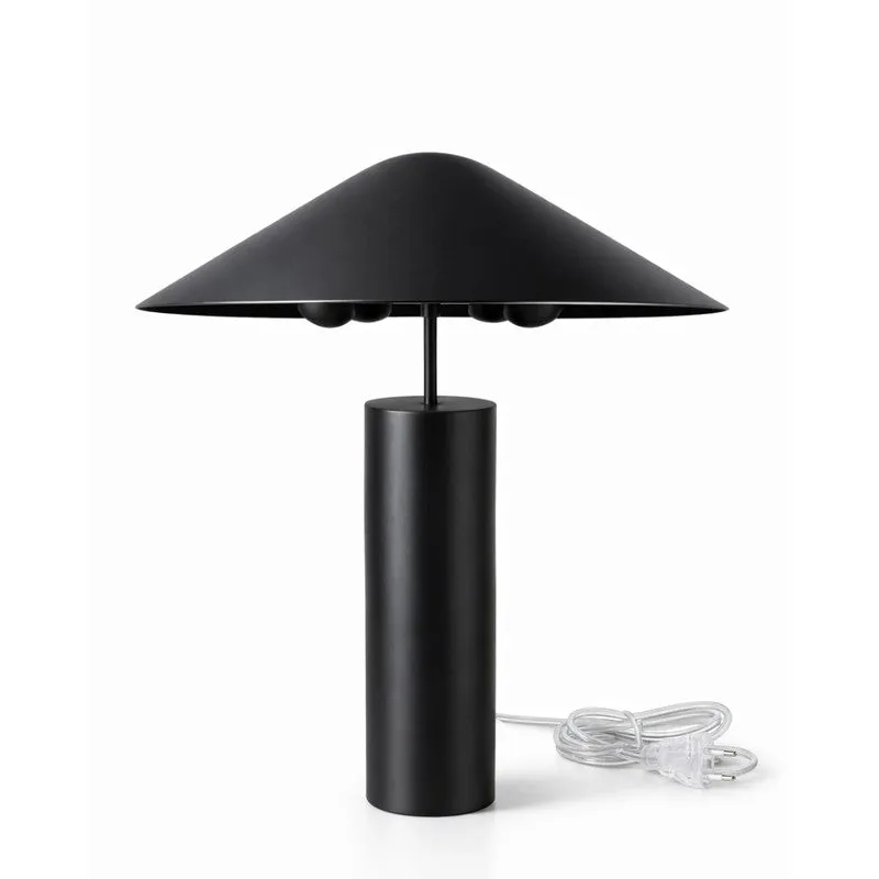 AarviDecor Celeste Decorative Fabric Table Lamp - Black media 4