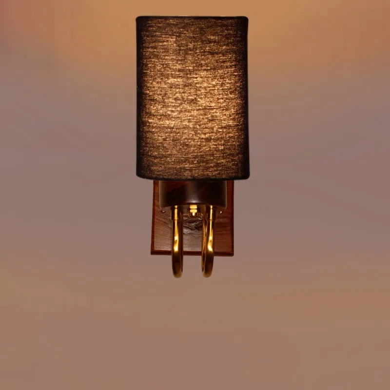 Gilded Arch Cotton Wall Lamp - Black media 6