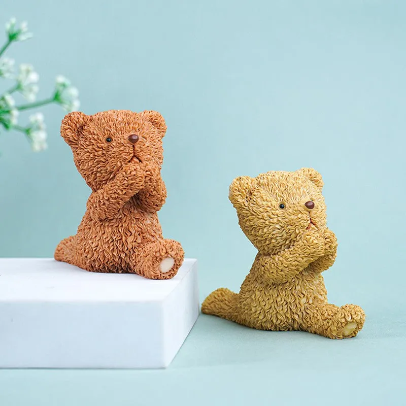 Sweet Pause Teddy Decor Showpieces (Brown,beige) - Set Of Two media 8
