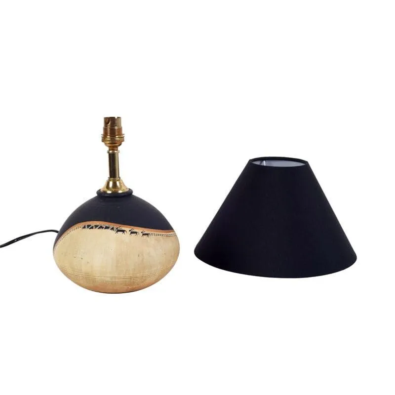 Parag Terracotta Table Lamp - Black,Beige media 5