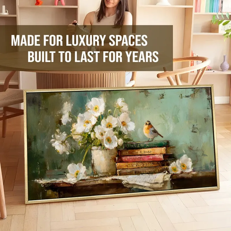 Painterly Touch Canvas Wall Painting With Frame media 5