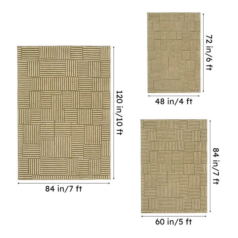 Boromir Hand Tufted Geometric Wool & Nylon Carpet - Green media 14