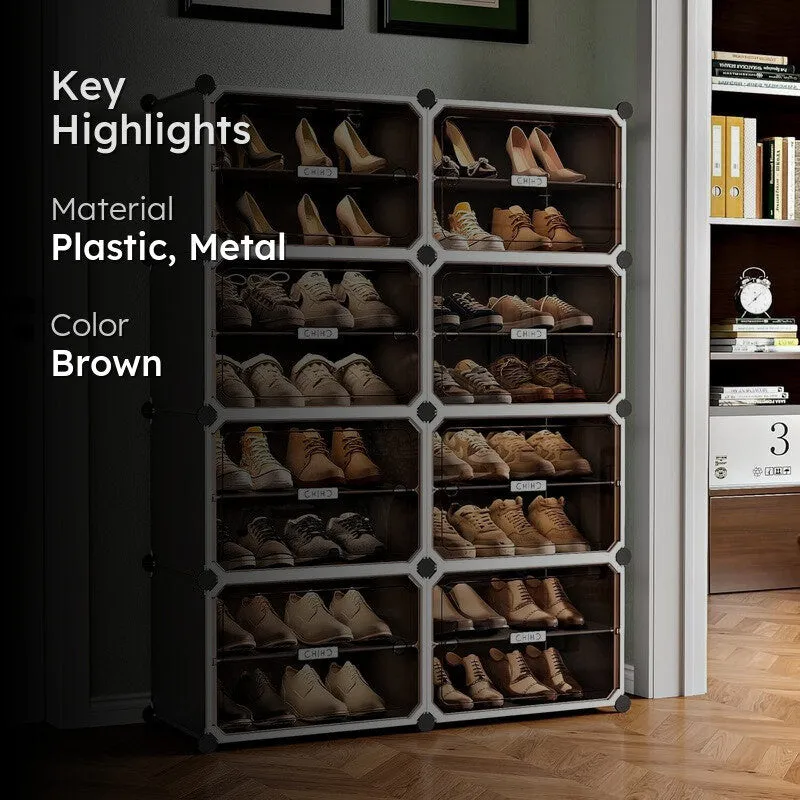 Pavement Brown Plastic & Metal Shoe Racks media 2