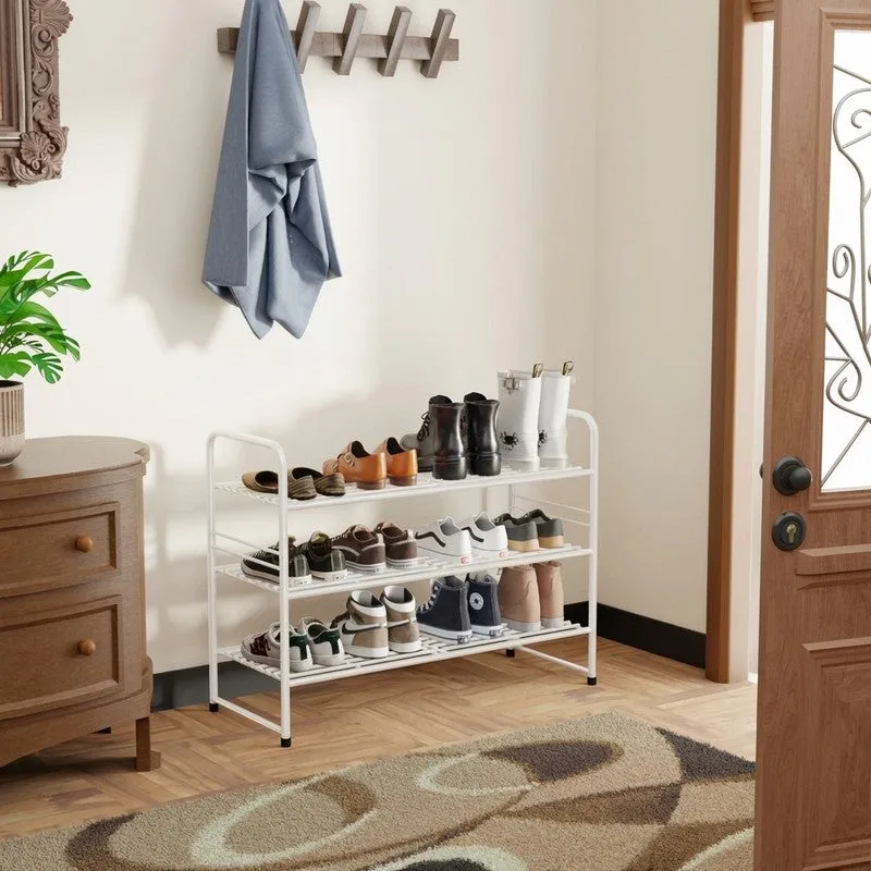 Neat Metal Shoe Rack - White media 4