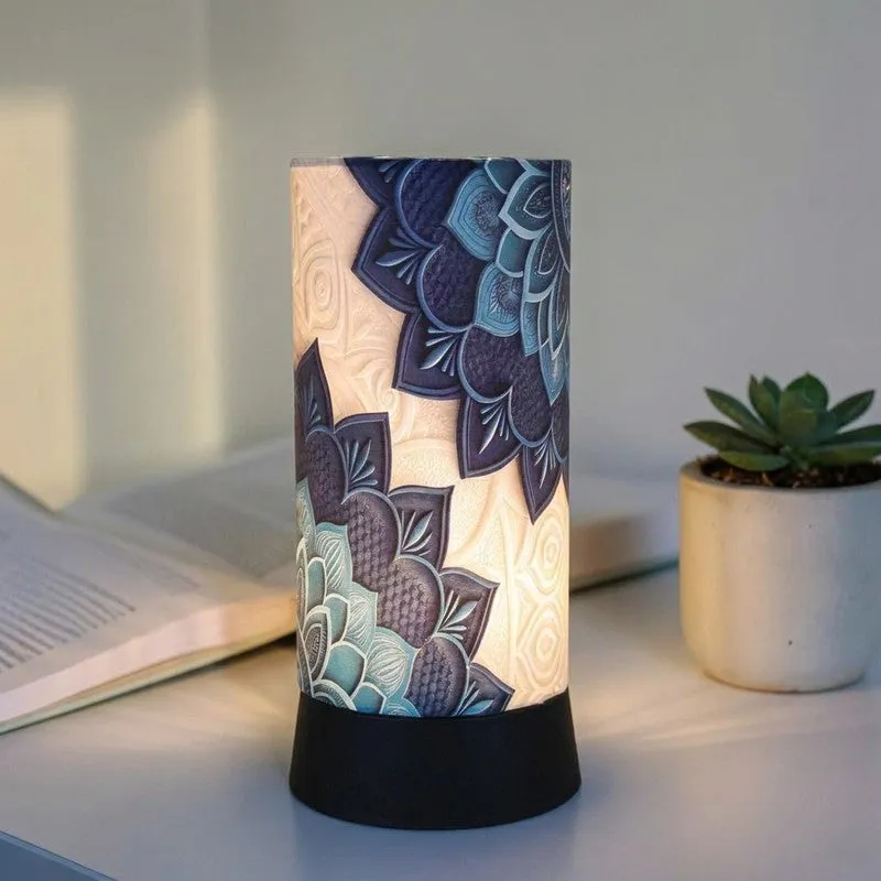 Lotus Mandala Handmade Table Lamp media 1
