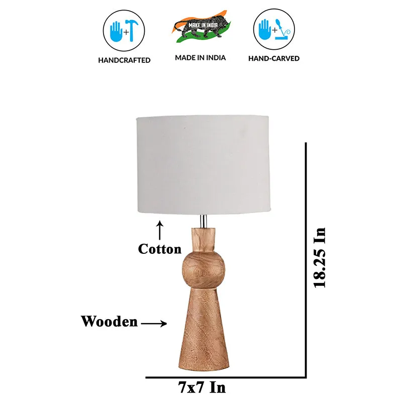 Angler Wooden Table Lamp - Grey,Brown media 5