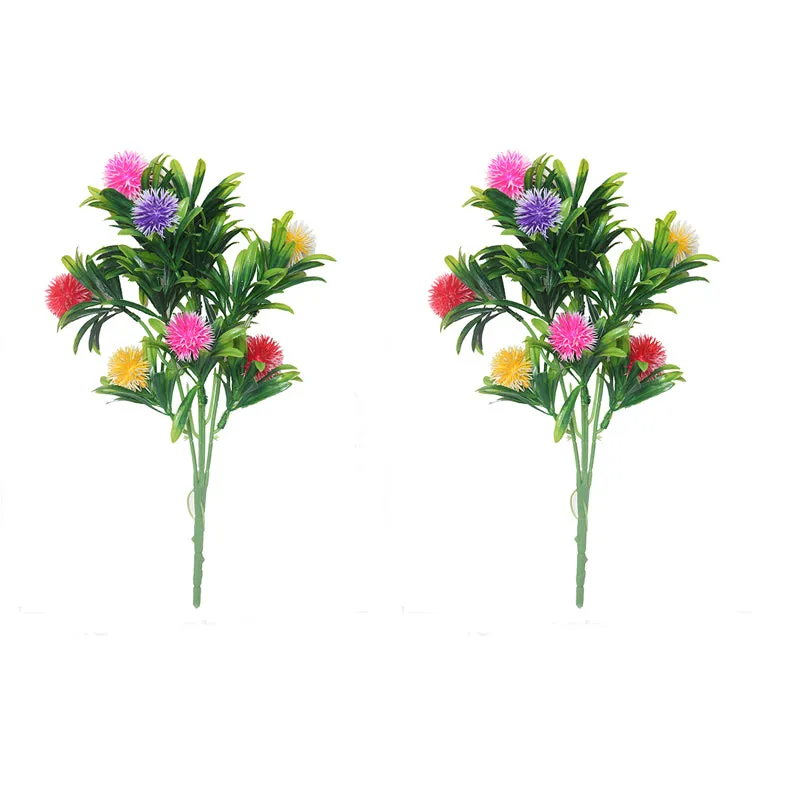 Faux Morca Flower Bunch (Multicolor) - Set Of Two media 4