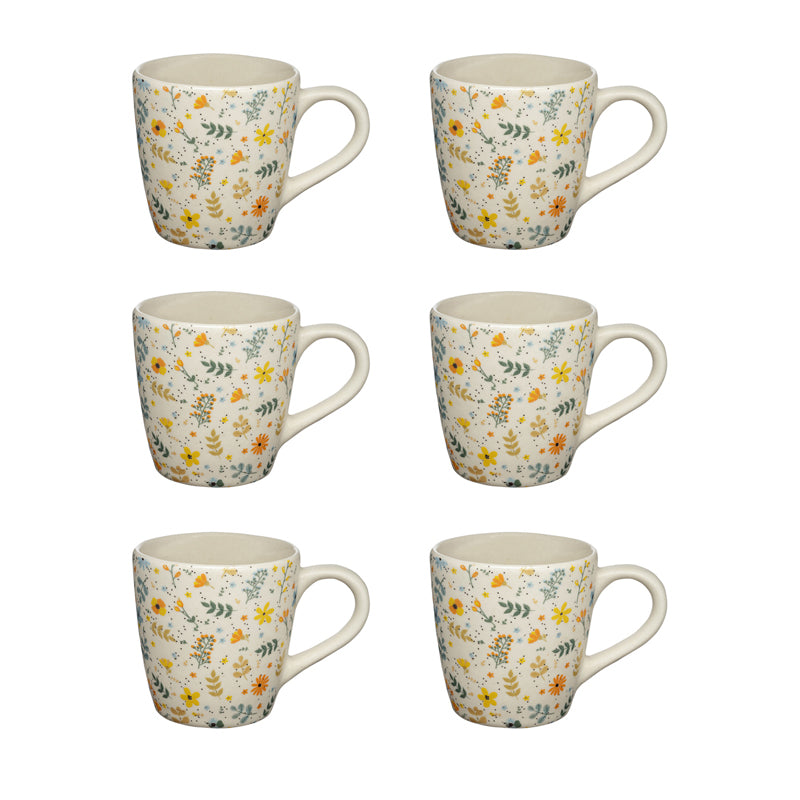 Peony Ceramic Tea Cup (220 mL Each) - Set Of Six media 3
