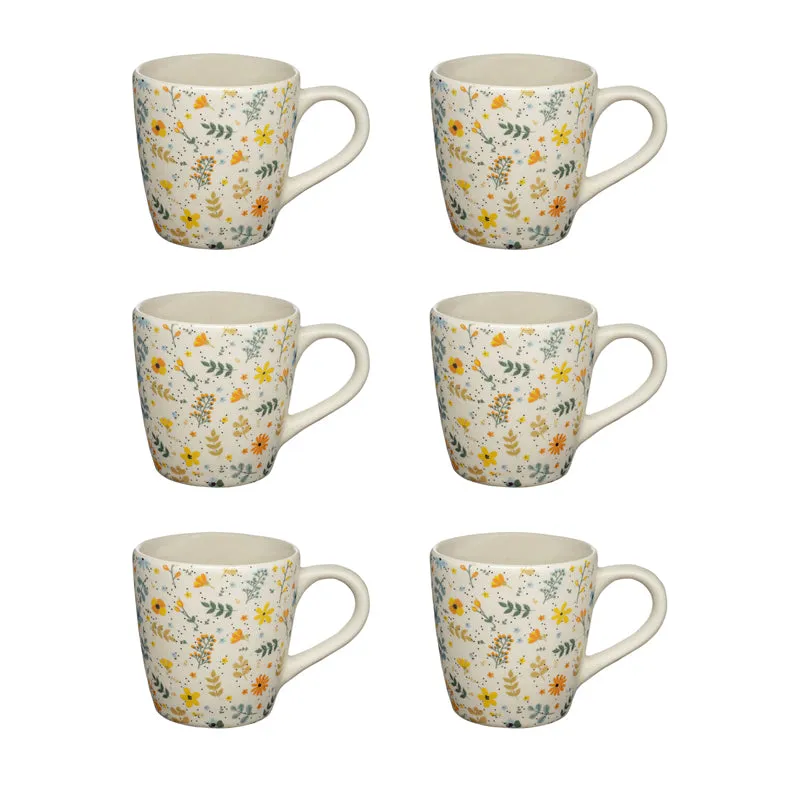 Peony Ceramic Tea Cup (220 mL Each) - Set Of Six media 3