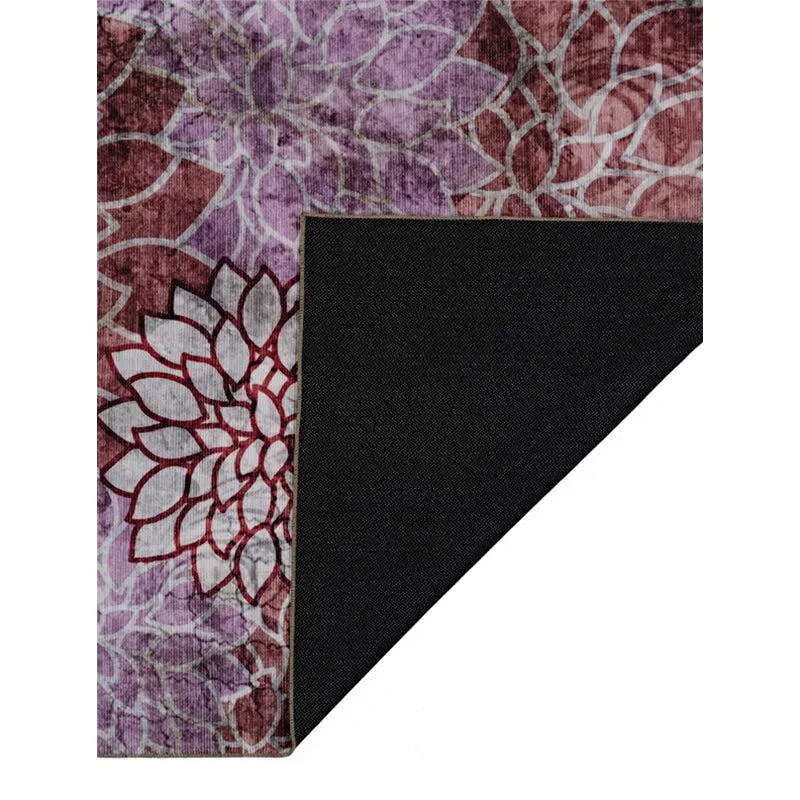 Enaya Floral Carpet - Maroon media 6
