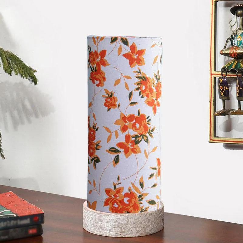 Ibis Ocra Tower Wooden Table Lamp - Orange,White media 3