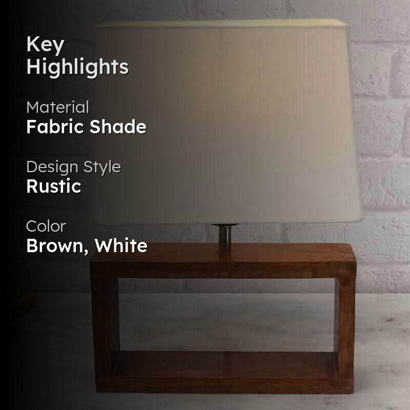 Audace Fabric Table Lamp - Brown,White media 2