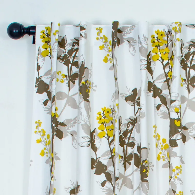 Tranquebar Home Garden Melody Cotton Curtains(Yellow) - Set Of Two media 4