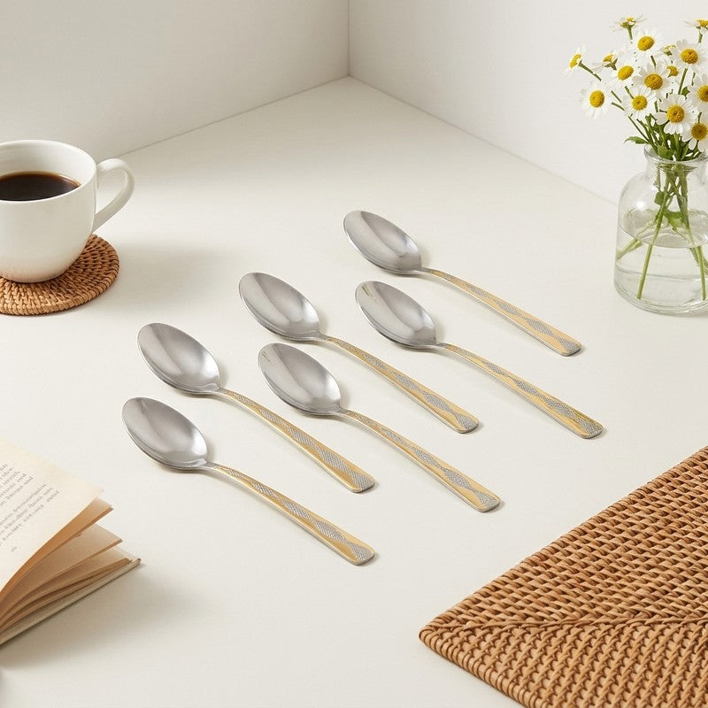 Tosca Stainless Steel Spoons (19 CM) - Set of Six