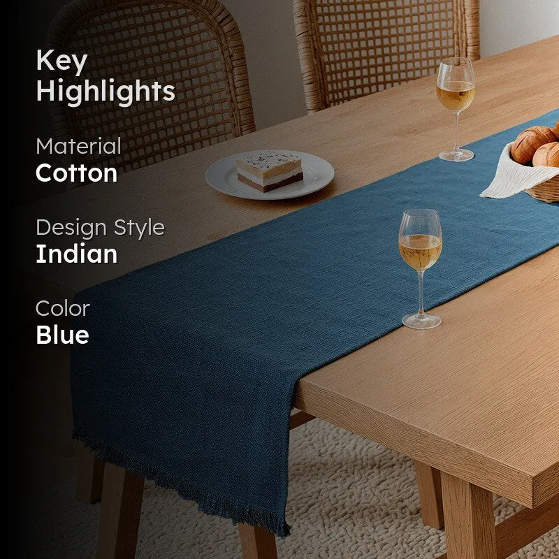 Premium Cotton Table Runner - Blue media 2