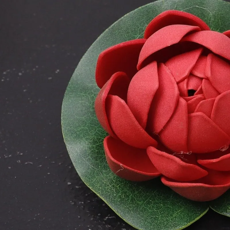 Timeless Floating Artificial Lotus - Red media 4