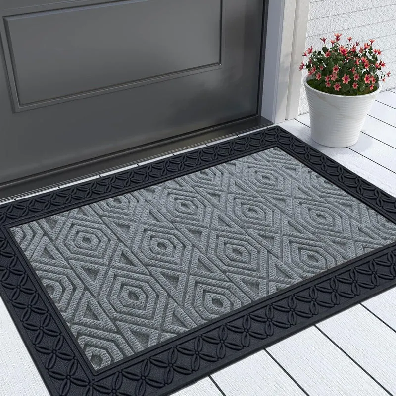 Coire Hexa Coir Door Mats - Light Grey media 1