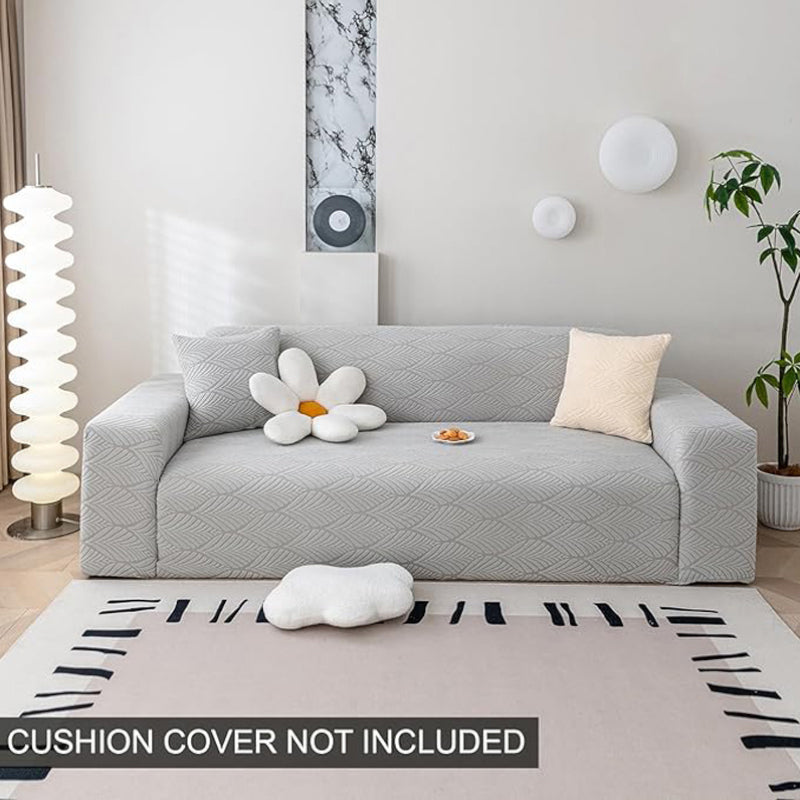 Daina Jacquard Synthetic Fibre Sofa Cover - Grey image 4