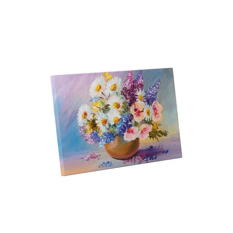 Summer Flowers Canvas Wall Painting - Gallery Wrap media 3