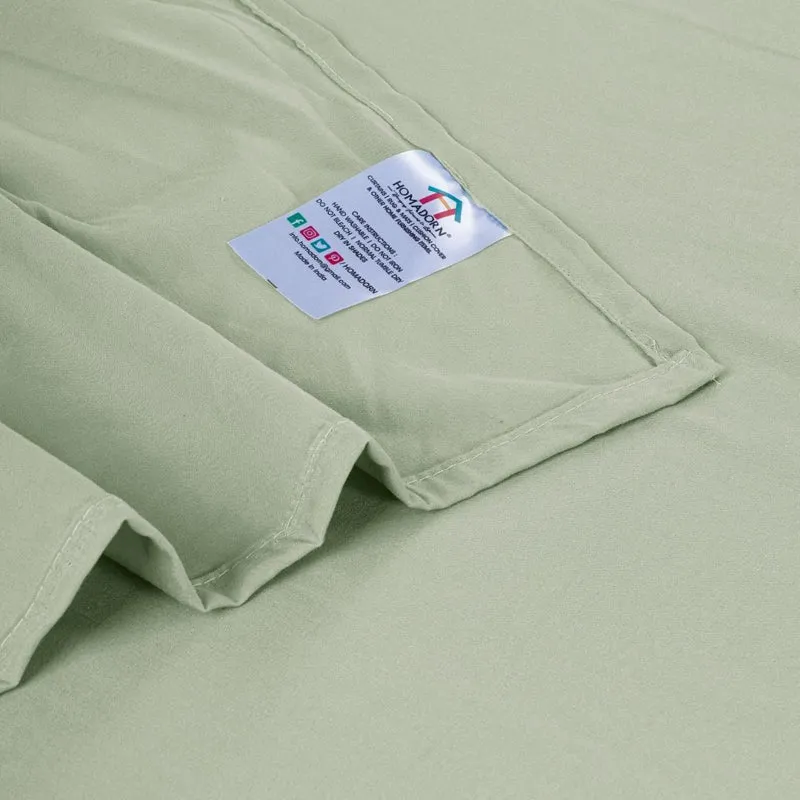 Cloud Drift Microfiber Bedsheet (Green) - 140 GSM media 5