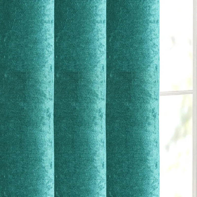 Saral Home Auriels Blackout Curtain (Teal) - Set Of Two media 4