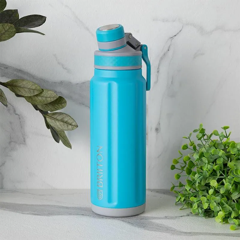 Aqua Alchemy Hot & Cold Thermos Water Bottle (Blue) - 850 mL media 1