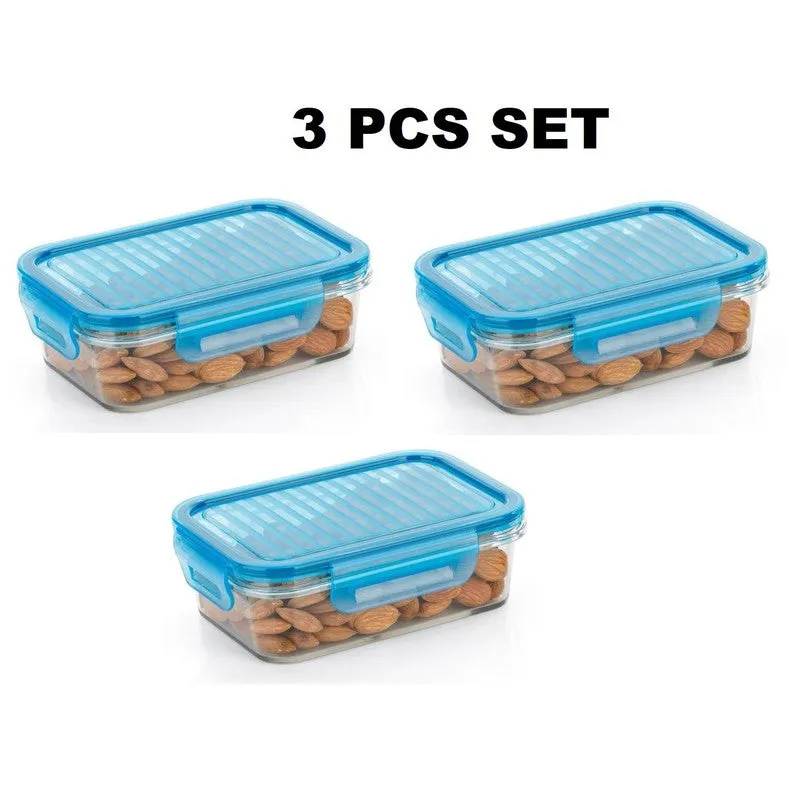 UrbanKitchen Blue Plastic Container (300 mL Each) - Set Of Three media 3