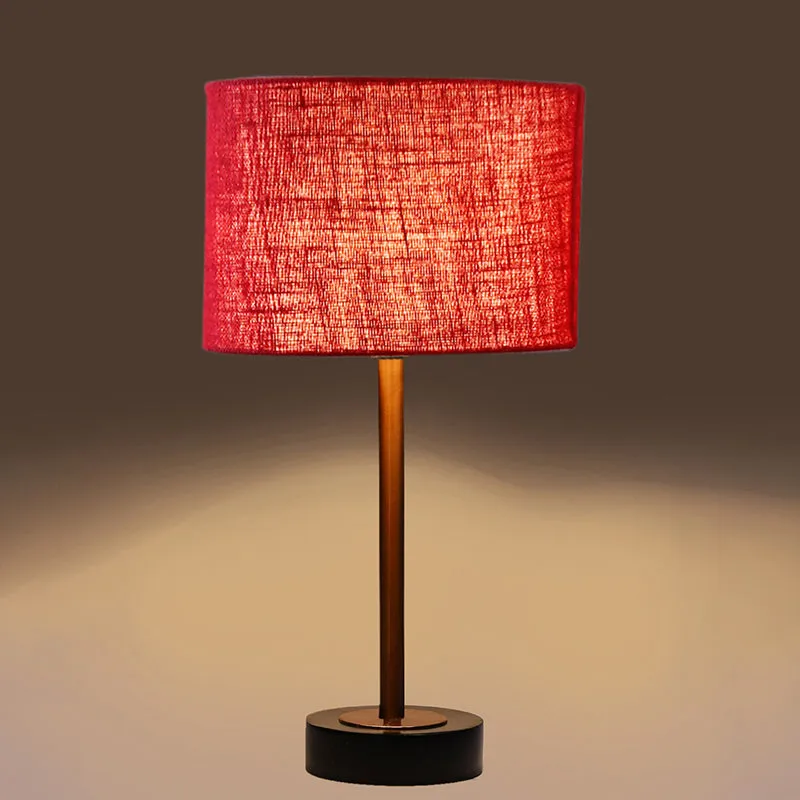 Sienna I Rodin Wooden Table Lamp - Maroon,Copper,Black media 6